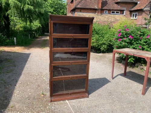 FIVE5 SECTION MAHOGANY GLOBE WERNICKE TYPE SOLICITORS SECTIONAL BOOKCASE - ADDITIONAL PHOTO 2