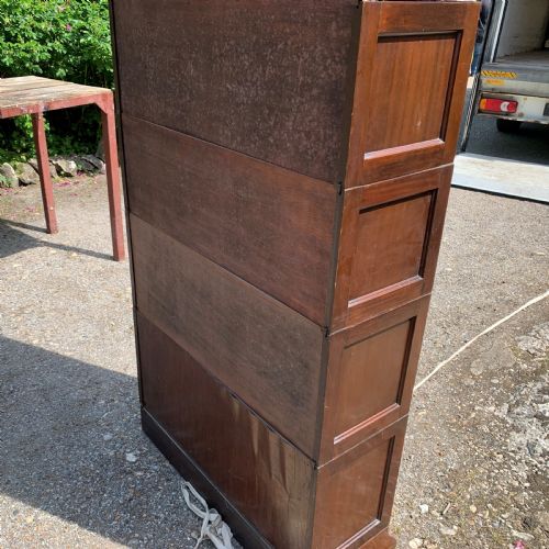 FIVE5 SECTION MAHOGANY GLOBE WERNICKE TYPE SOLICITORS SECTIONAL BOOKCASE - ADDITIONAL PHOTO 7