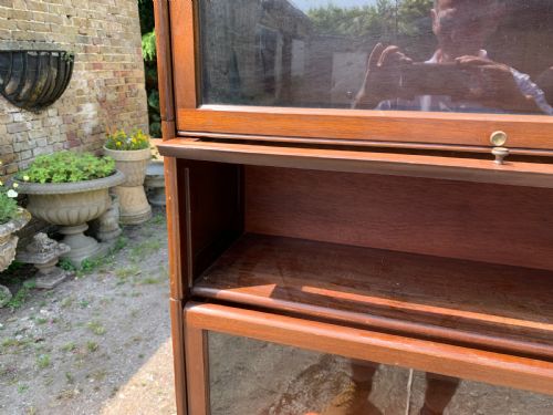 FIVE5 SECTION MAHOGANY GLOBE WERNICKE TYPE SOLICITORS SECTIONAL BOOKCASE - ADDITIONAL PHOTO 8