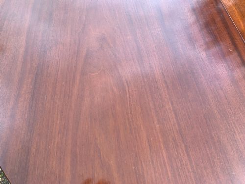 MAHOGANY EXTENDING PEDESTAL DINING TABLE SEATS 10 - ADDITIONAL PHOTO 9