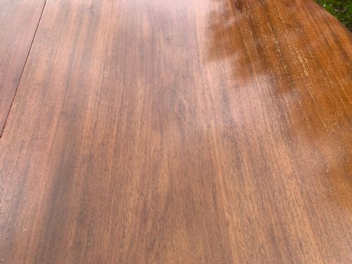 MAHOGANY EXTENDING PEDESTAL DINING TABLE SEATS 10 - ADDITIONAL PHOTO 10