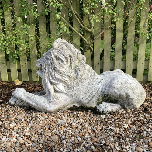 LARGE STONE LION - ADDITIONAL PHOTO 2