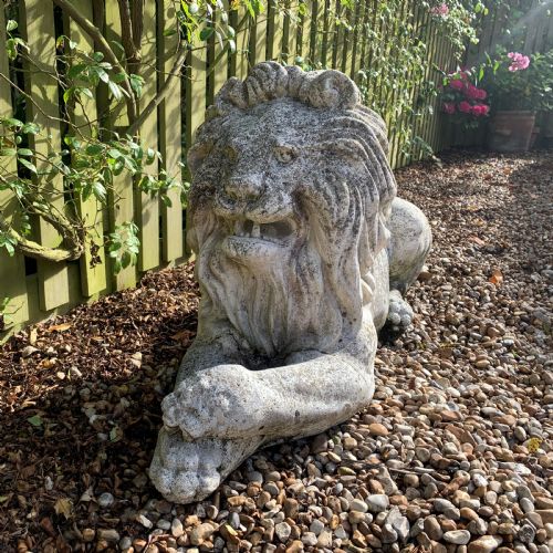 LARGE STONE LION - ADDITIONAL PHOTO 5