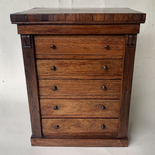 MINIATURE ROSEWOOD WELLINGTON CHEST - ADDITIONAL PHOTO 1