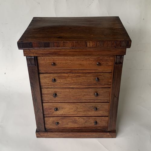 MINIATURE ROSEWOOD WELLINGTON CHEST - ADDITIONAL PHOTO 2