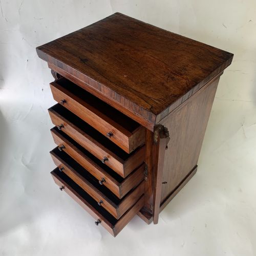 MINIATURE ROSEWOOD WELLINGTON CHEST - ADDITIONAL PHOTO 3
