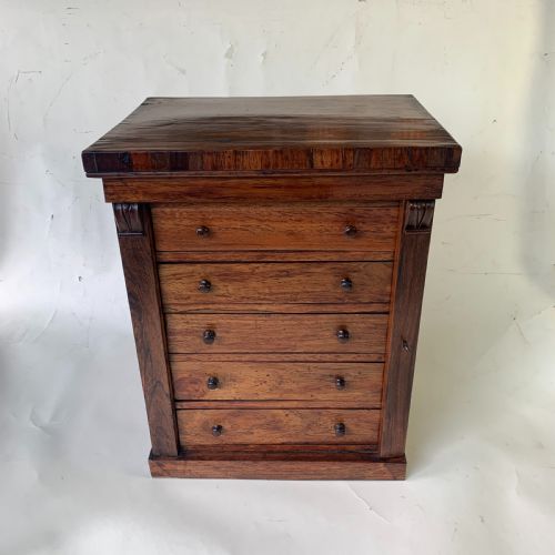 MINIATURE ROSEWOOD WELLINGTON CHEST - ADDITIONAL PHOTO 5