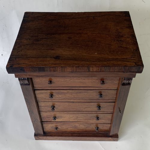MINIATURE ROSEWOOD WELLINGTON CHEST - ADDITIONAL PHOTO 6
