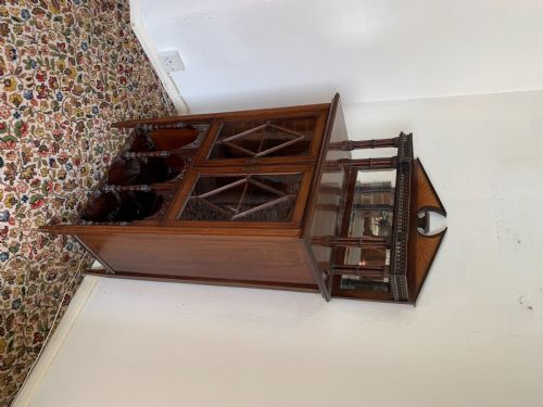 EDWARDIAN MUSICSIDEDISPLAY CABINET - ADDITIONAL PHOTO 2