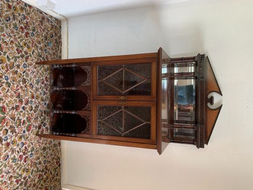 EDWARDIAN MUSICSIDEDISPLAY CABINET - ADDITIONAL PHOTO 8