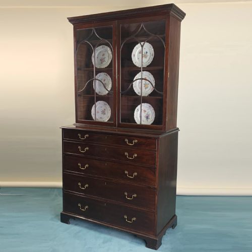 GEORGIAN SECRETAIRE BOOKCASE - ADDITIONAL PHOTO 2