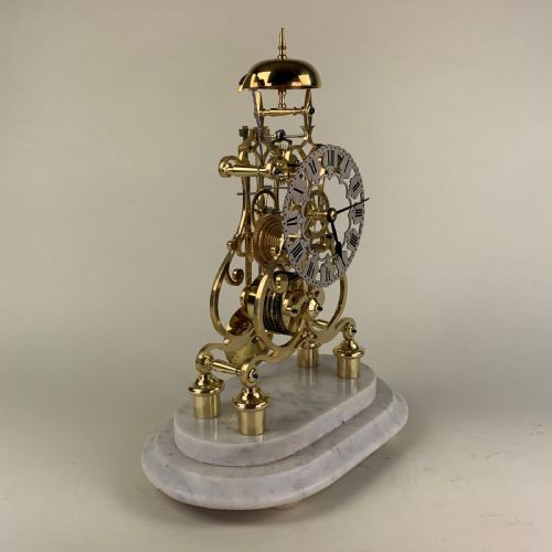 ART NOUVEAU CHIMING SKELETON CLOCK - ADDITIONAL PHOTO 4