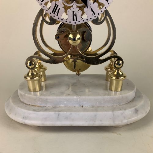 ART NOUVEAU CHIMING SKELETON CLOCK - ADDITIONAL PHOTO 5