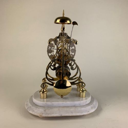 ART NOUVEAU CHIMING SKELETON CLOCK - ADDITIONAL PHOTO 7