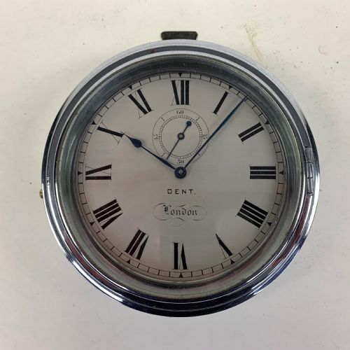 RARE SHIP'S BULKHEAD CLOCK BY DENT - ADDITIONAL PHOTO 1