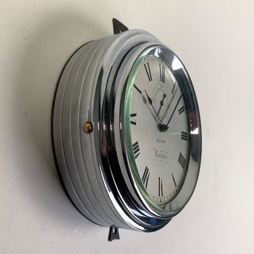 RARE SHIP'S BULKHEAD CLOCK BY DENT - ADDITIONAL PHOTO 2