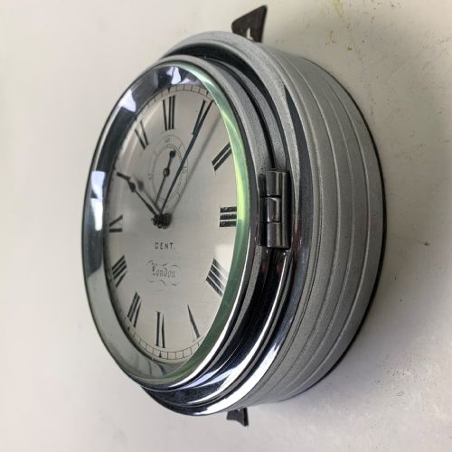 RARE SHIP'S BULKHEAD CLOCK BY DENT - ADDITIONAL PHOTO 3