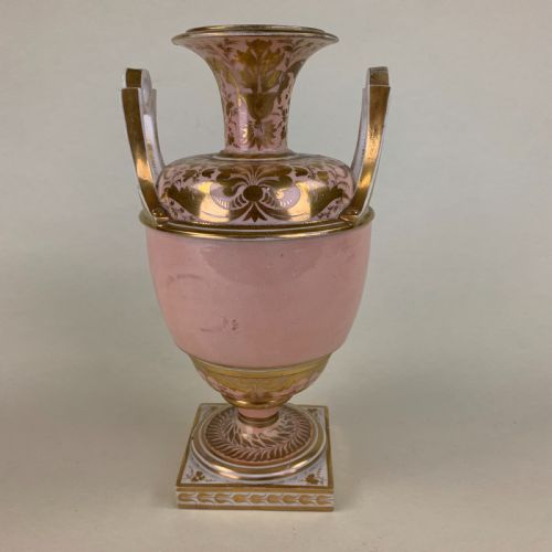 DERBY VASE WITH FLOWERS ON A PINK GROUND - ADDITIONAL PHOTO 3