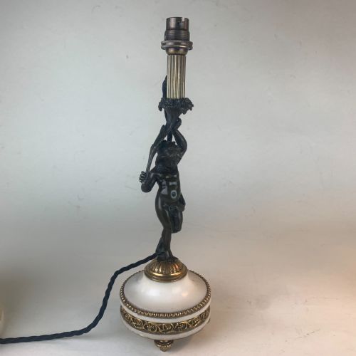 PAIR OF BRONZE PUTTI TABLE LAMPS - ADDITIONAL PHOTO 6