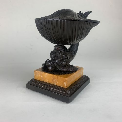 BRONZE SCALLOP SHELL AND SEA CREATURE DESKTOP PASTILLEINCENSE BURNER - ADDITIONAL PHOTO 1