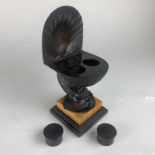BRONZE SCALLOP SHELL AND SEA CREATURE DESKTOP PASTILLEINCENSE BURNER - ADDITIONAL PHOTO 9