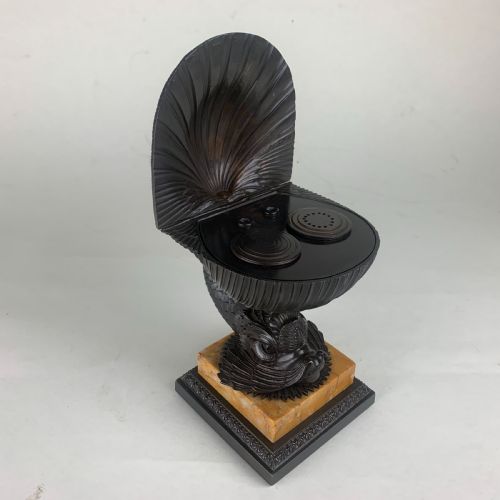 BRONZE SCALLOP SHELL AND SEA CREATURE DESKTOP PASTILLEINCENSE BURNER - ADDITIONAL PHOTO 11