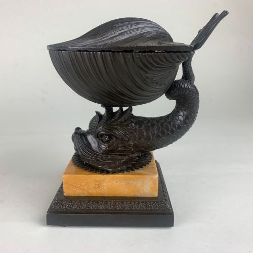 BRONZE SCALLOP SHELL AND SEA CREATURE DESKTOP PASTILLEINCENSE BURNER - ADDITIONAL PHOTO 14