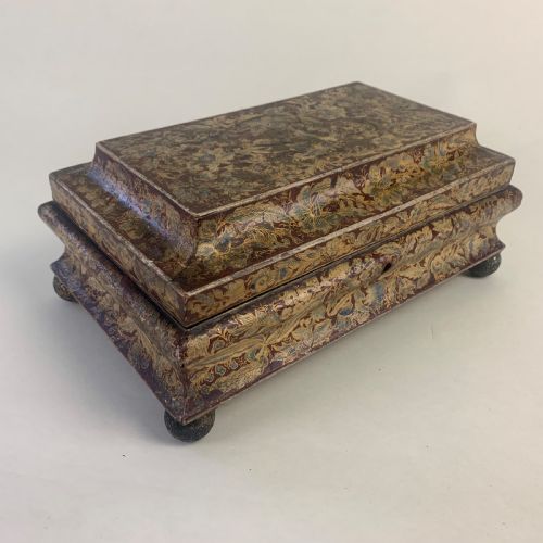 REGENCY HAND PAINTED CARD OR GAMES BOX - ADDITIONAL PHOTO 2