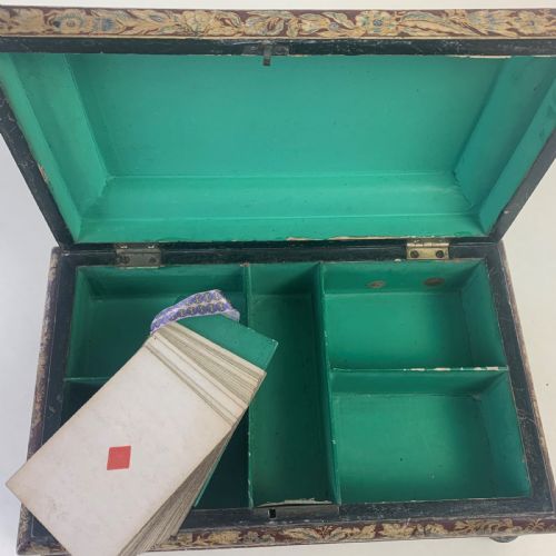 REGENCY HAND PAINTED CARD OR GAMES BOX - ADDITIONAL PHOTO 9