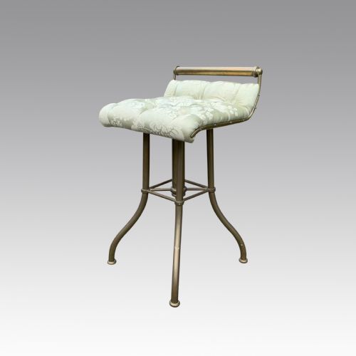 unusual brass pianochello music stool - CATEGORY: ANTIQUE STOOLS - DATED 19TH CENTURY