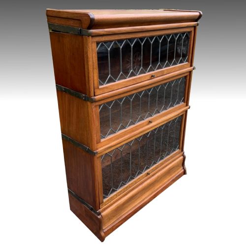 19TH LIGHT OAK GLOBE WERNICKE SOLICITORS BOOKCASE - ADDITIONAL PHOTO 1