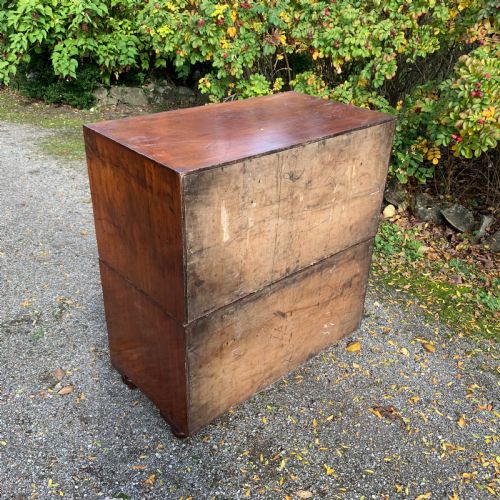 SMALL TEAK MILITARY CAMPAIGN CHEST OF DRAWERS - ADDITIONAL PHOTO 2