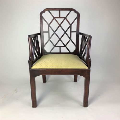 18TH CENTURY MAHOGANY 'COCKPEN' ARMCHAIR - ADDITIONAL PHOTO 2