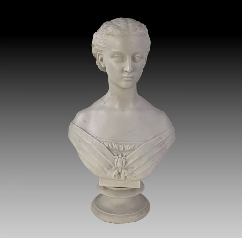 copeland parianware bust of princess alexandra 1863 - CATEGORY: ANTIQUE CERAMICS - DATED 19TH CENTURY