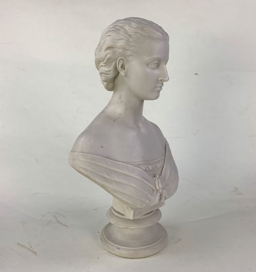 COPELAND PARIANWARE BUST OF PRINCESS ALEXANDRA 1863 - ADDITIONAL PHOTO 1