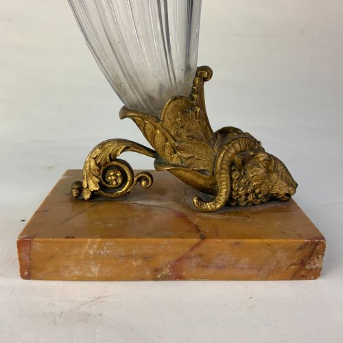 CUT GLASS AND ORMOLU HORN SHAPED VASE - ADDITIONAL PHOTO 4