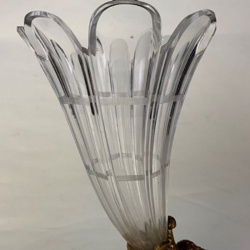 CUT GLASS AND ORMOLU HORN SHAPED VASE - ADDITIONAL PHOTO 5