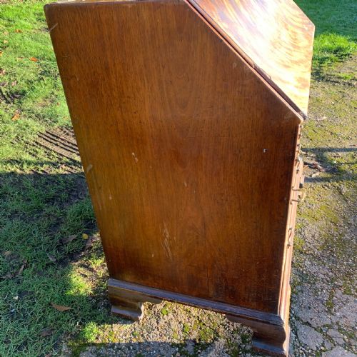 GEORGIAN MAHOGANY BUREAU WITH OGEE FEET - ADDITIONAL PHOTO 10