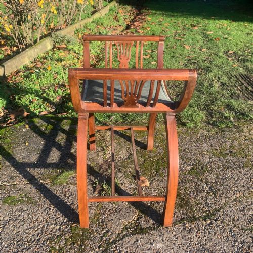 EDWARDIAN 'X' FRAME WINDOW SEAT - ADDITIONAL PHOTO 3