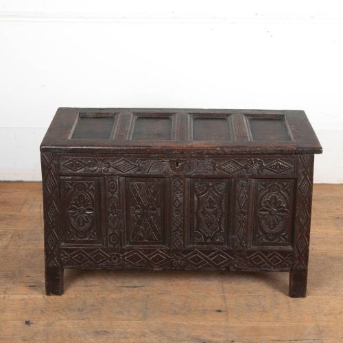 17th century oak coffer - CATEGORY: ANTIQUE CHESTS - DATED 17TH CENTURY