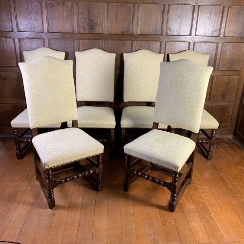 SET OF SIX OAK BOBBIN TURNED DINING CHAIRS - ADDITIONAL PHOTO 1