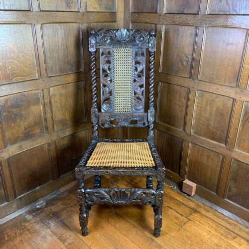 CAROLEAN STYLE WALNUT SIDE CHAIR - ADDITIONAL PHOTO 1