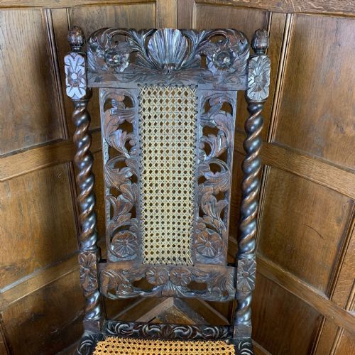 CAROLEAN STYLE WALNUT SIDE CHAIR - ADDITIONAL PHOTO 4