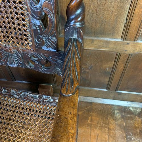 17TH CENTURY CAROLEAN WALNUT ARMCHAIR - ADDITIONAL PHOTO 3