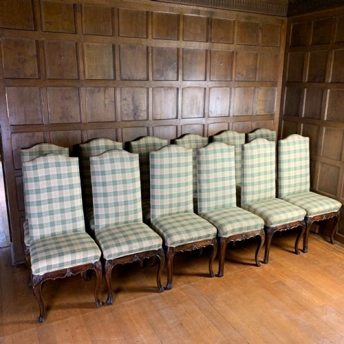 set of twelve walnut dining queen anne style dining chairs - CATEGORY: ANTIQUE CHAIRS - DATED 1900