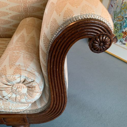 REGENCY MAHOGANY FRAMED SOFASETTEE - ADDITIONAL PHOTO 6