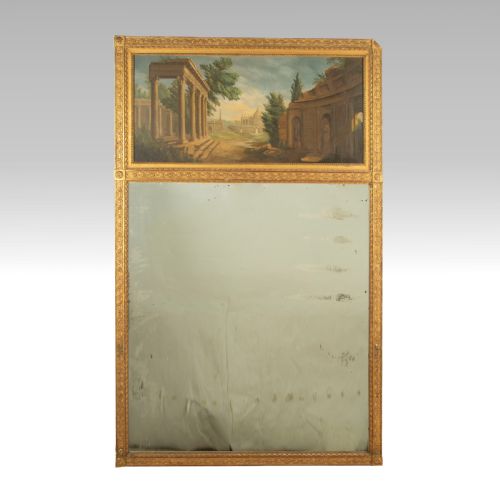19th century french grand tour trumeau mirror - CATEGORY: ANTIQUE MIRRORS - DATED 19TH CENTURY