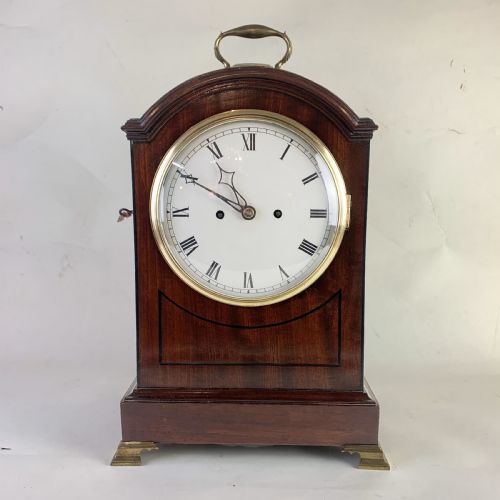 georgian mahogany bracket clock - CATEGORY: ANTIQUE CLOCKS - DATED REGENCY