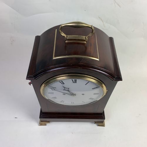 GEORGIAN MAHOGANY BRACKET CLOCK - ADDITIONAL PHOTO 5