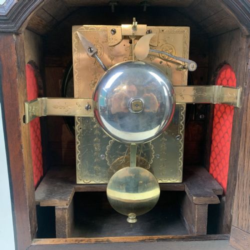 GEORGIAN MAHOGANY BRACKET CLOCK - ADDITIONAL PHOTO 7
